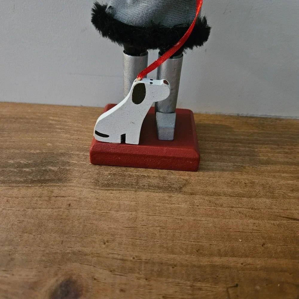 Unique Fashion Nutcracker Woman w Dog Sunglasses Faux Fur Modern Christmas Decor
